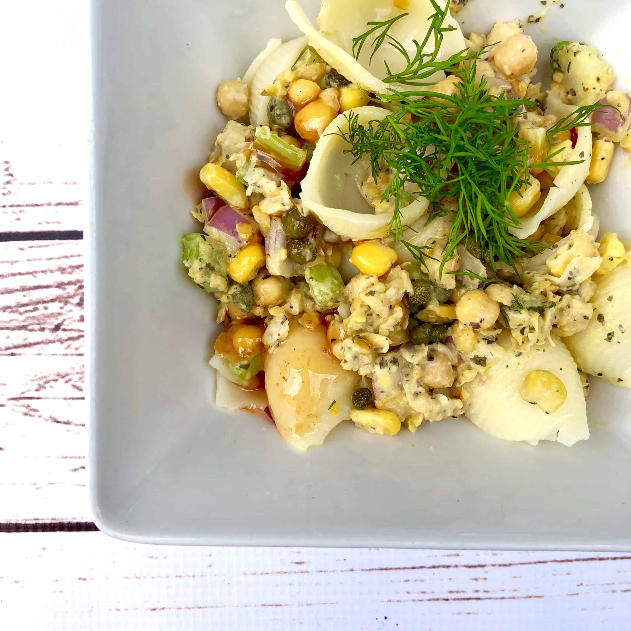 The Best Vegan Tuna Sweetcorn Pasta | Vegan Tuna Pasta Salad
