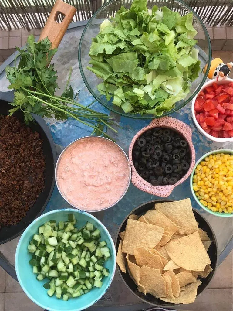 Vegan Taco Salad Ingredients