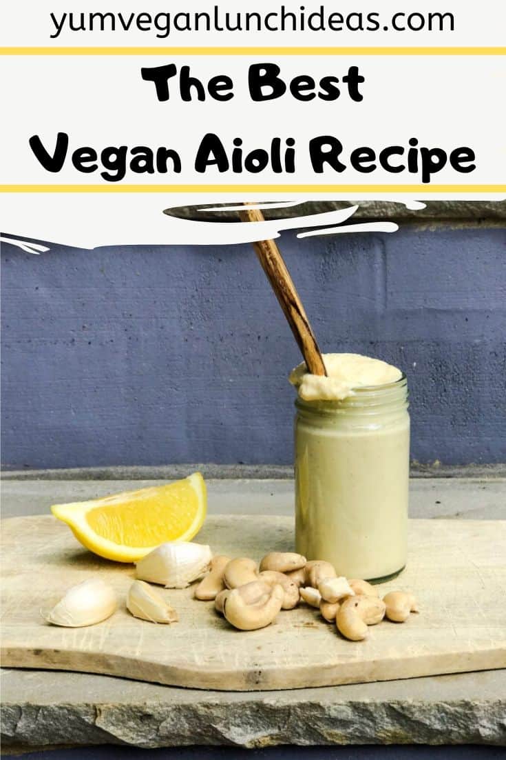 Vegan Aioli Recipe The Best Vegan Garlic Aioli Recipe YUM