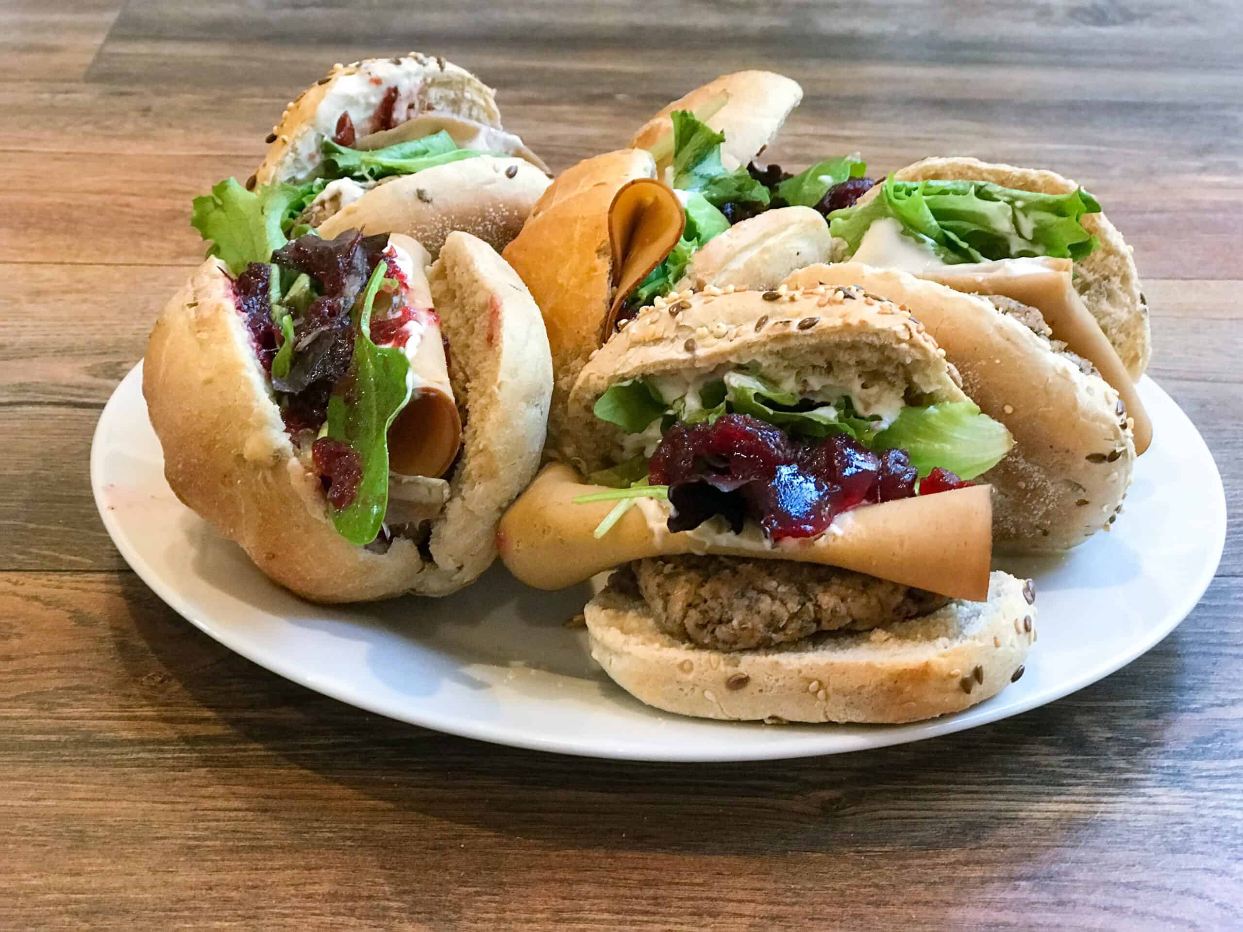 Vegan Turkey Sandwich With Cranberry & Stuffing