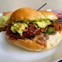 Vegan Tortas with BBQ Seitan Ribs