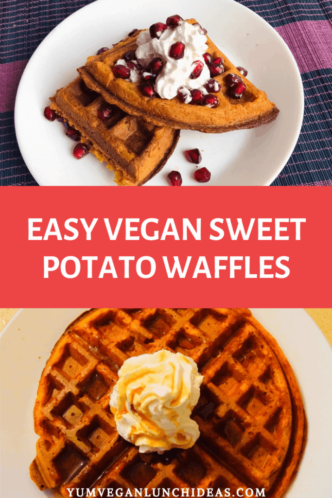 vegan sweet potato waffles pin