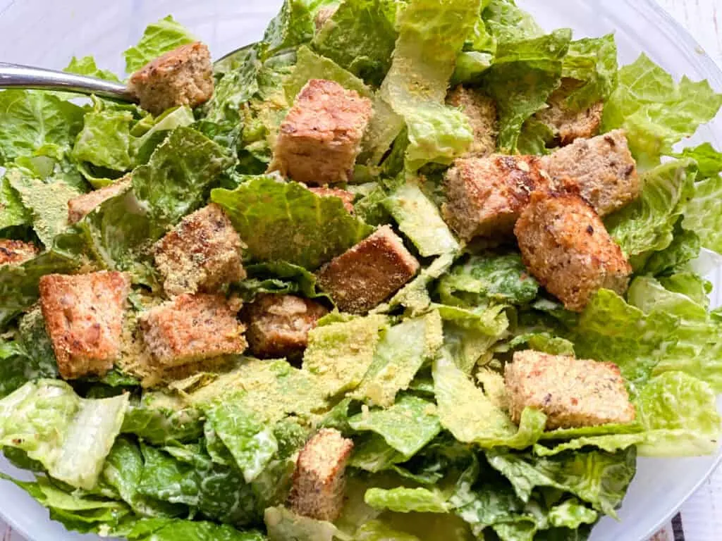 crowd pleasing vegan Caesar salad