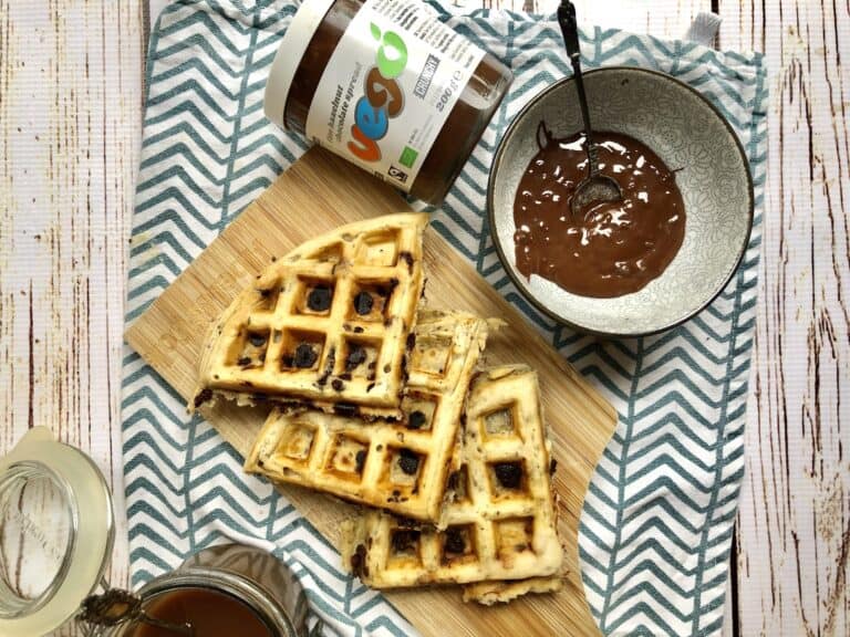 Vegan chocolate waffles