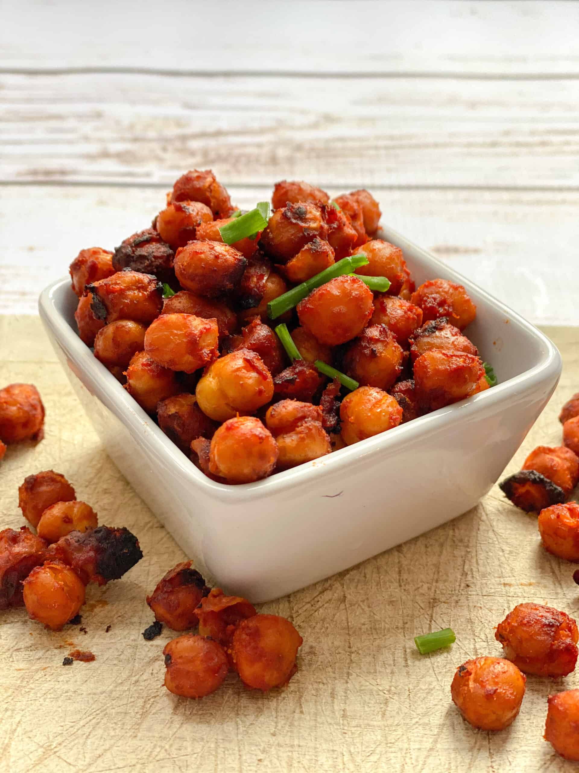 Vegan Bacon Flavour Roasted Chickpeas