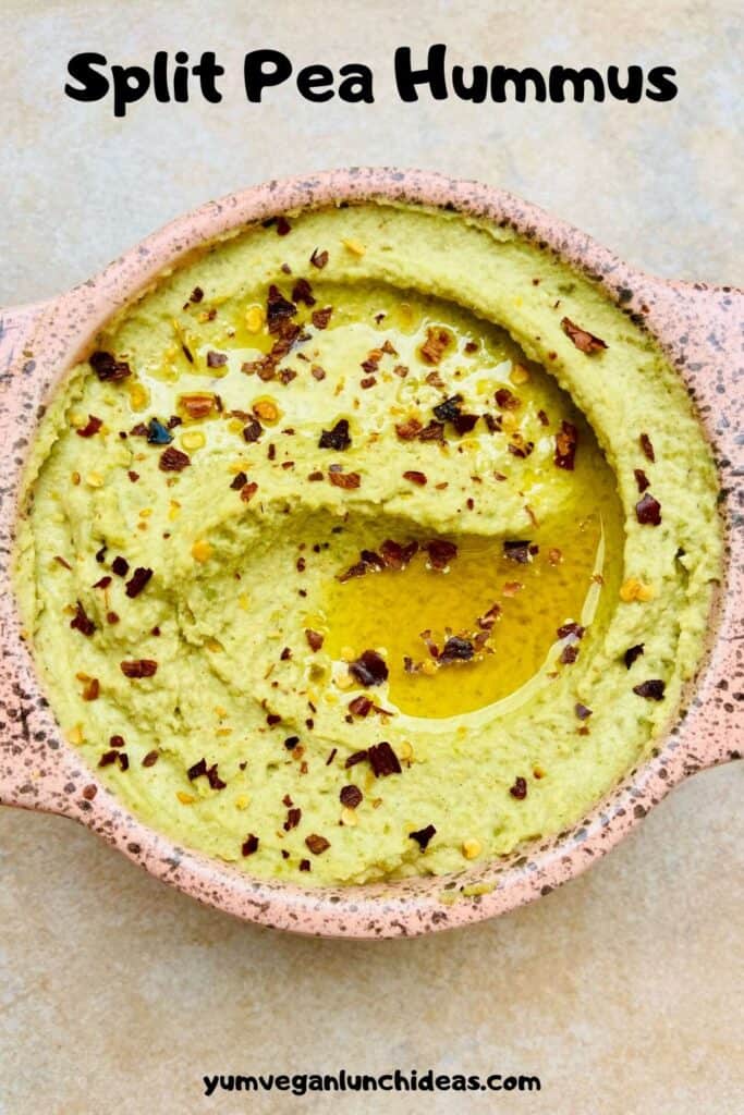 split green peas hummus pin