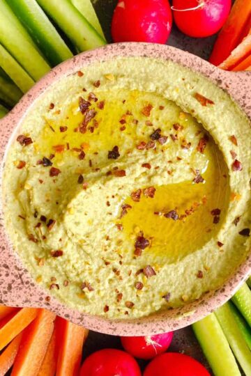 green split pea hummus