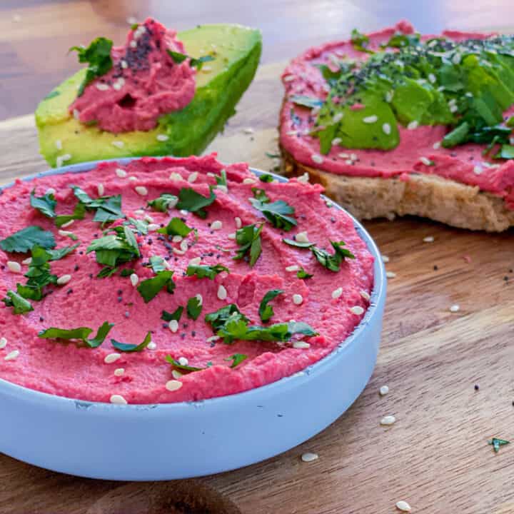 betroot and wasabi hummus