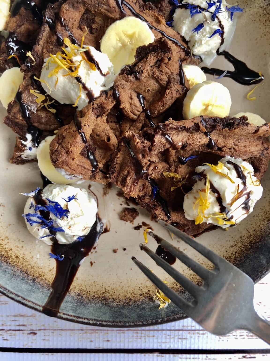 The Best Vegan Chocolate Protein Waffles Vegan Protein Waffles