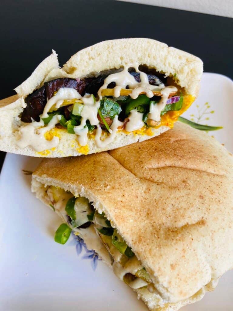 vegan eggplant dishes (vegan Sabich)