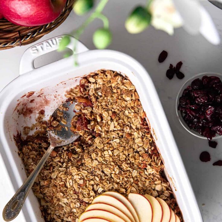Image for Vegan Cranberry Apple Crumble Recipe | Desi~licious RD