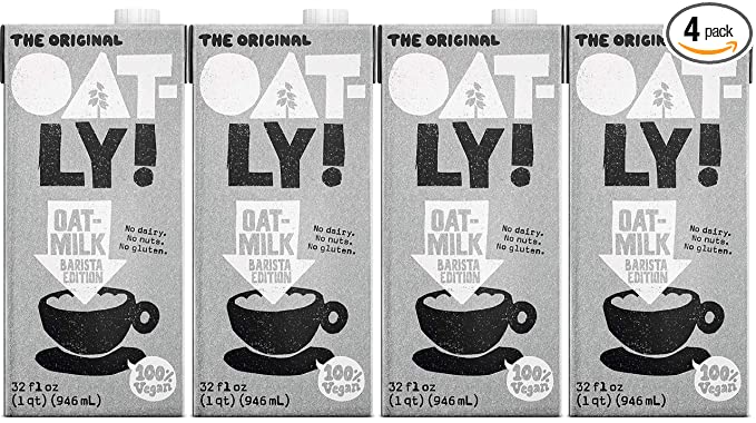 Oatly Original Oat Drink 1 Litre (Pack of 4), Barista Edition