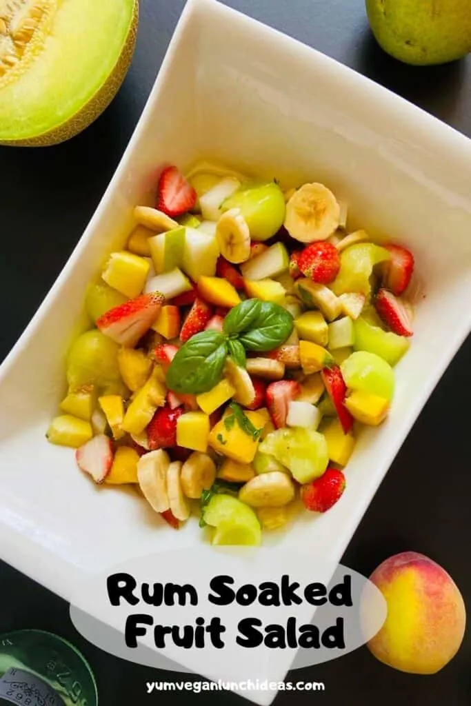 rum soaked fruit salad pin