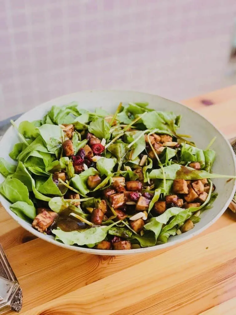 vegan spinach salad recipe