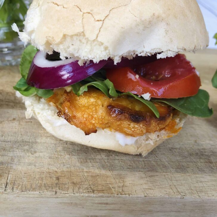 Vegan Buffalo Chicken Sandwich | BBQ Buffalo Cauliflower Sandwich