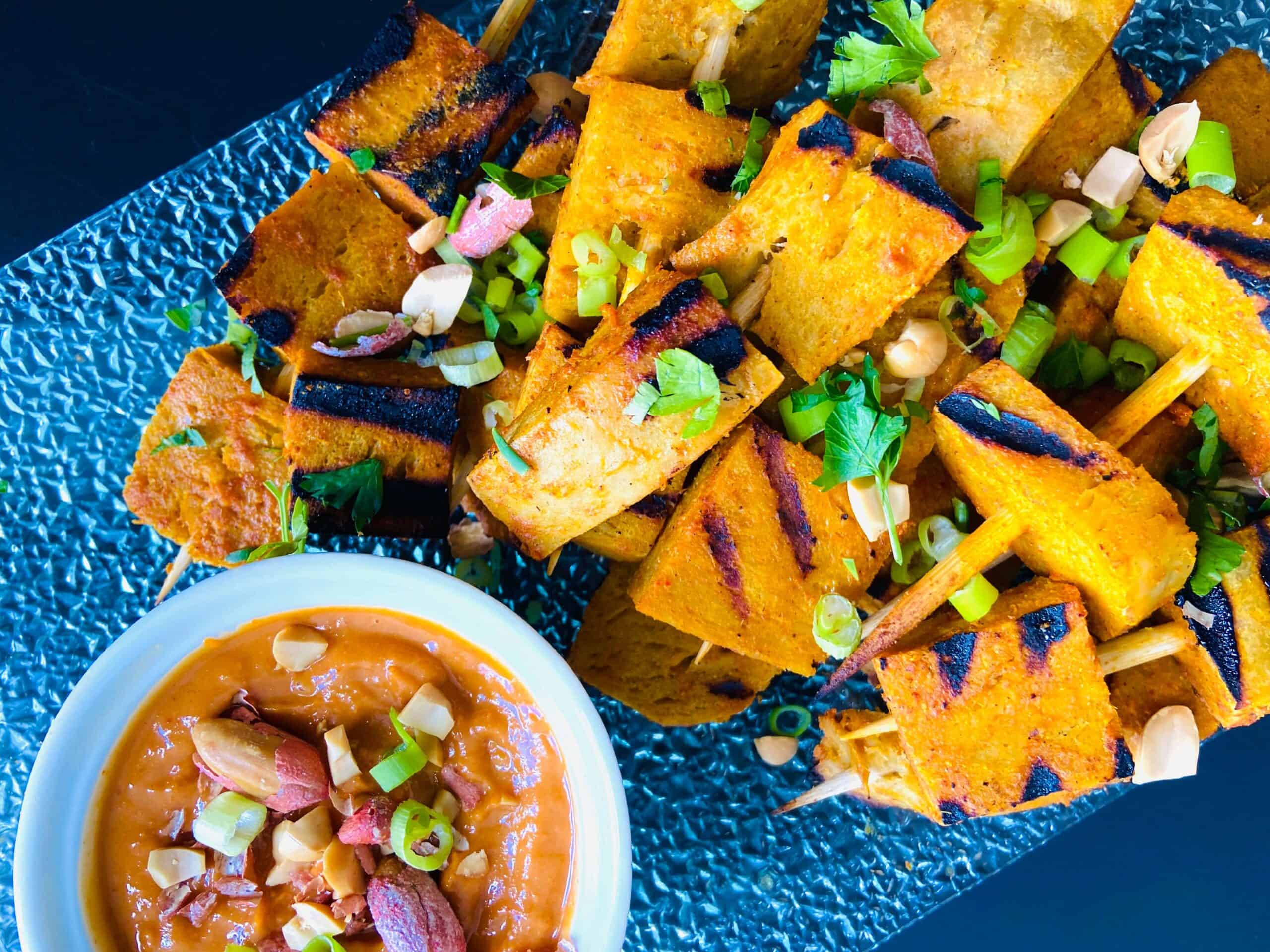 Seitan Satay Vegan Satay Skewers with Peanut Sauce Yum Vegan Blog