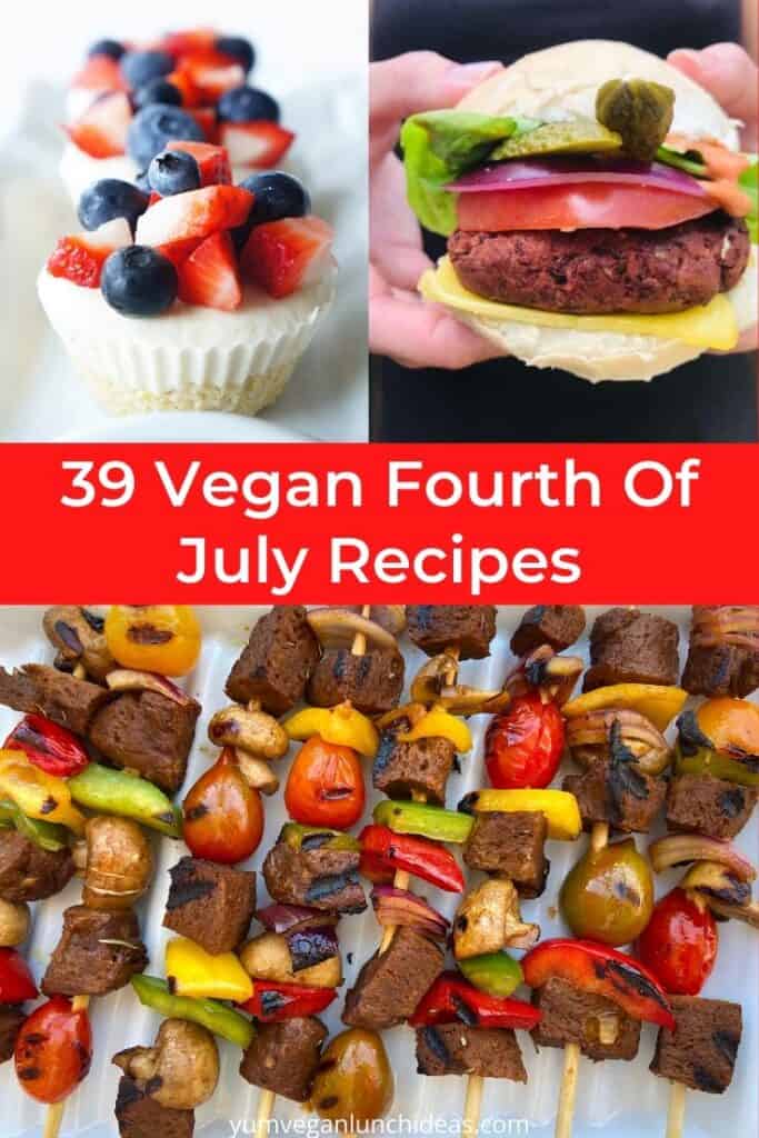 vegan fourth of july pin
