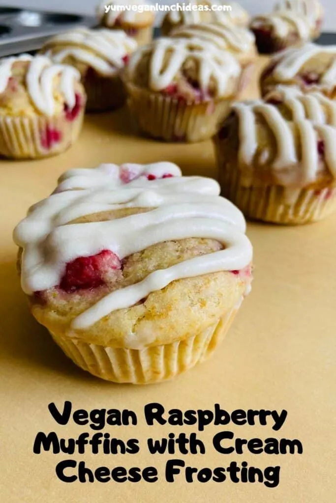 vegan raspberry muffins pin