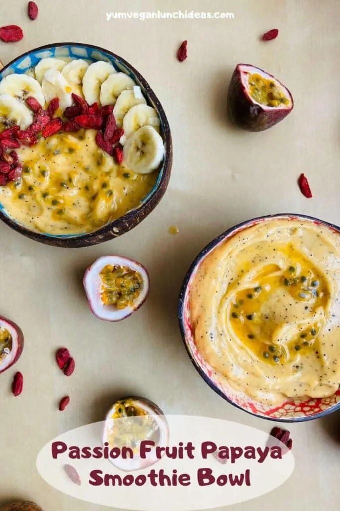 papaya smoothie bowl pin