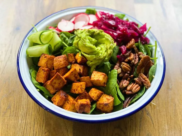 Delicious Tofu Buddha Bowl With Thai Peanut Sauce Vegan Lunch Ideas