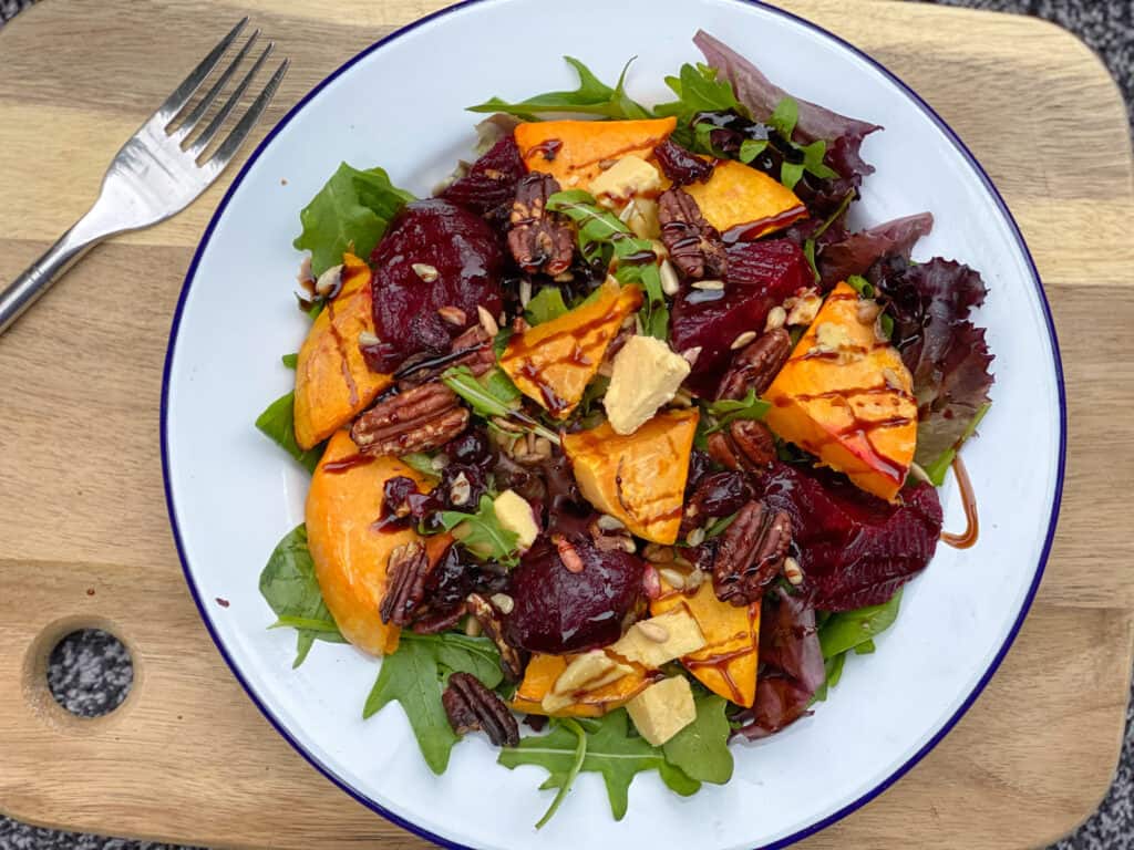 pumpkin and beetroot salad 