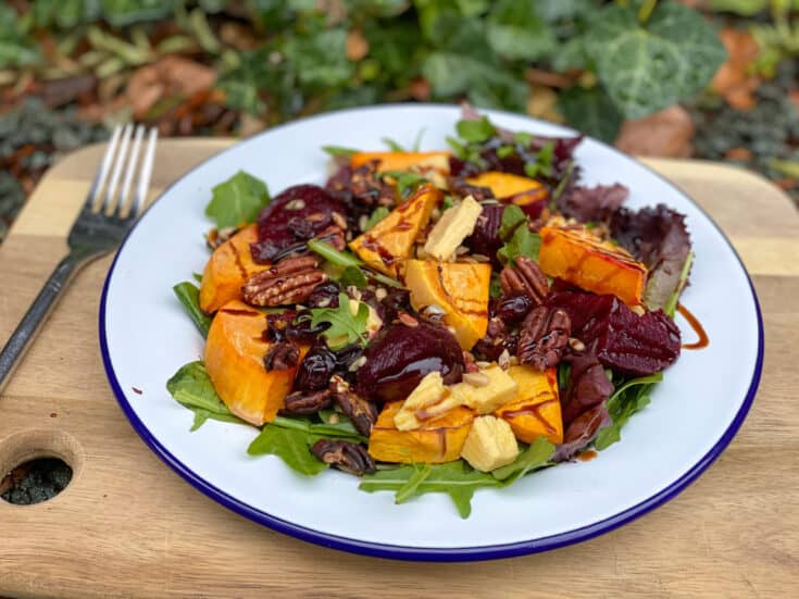 pumpkin and beetroot salad