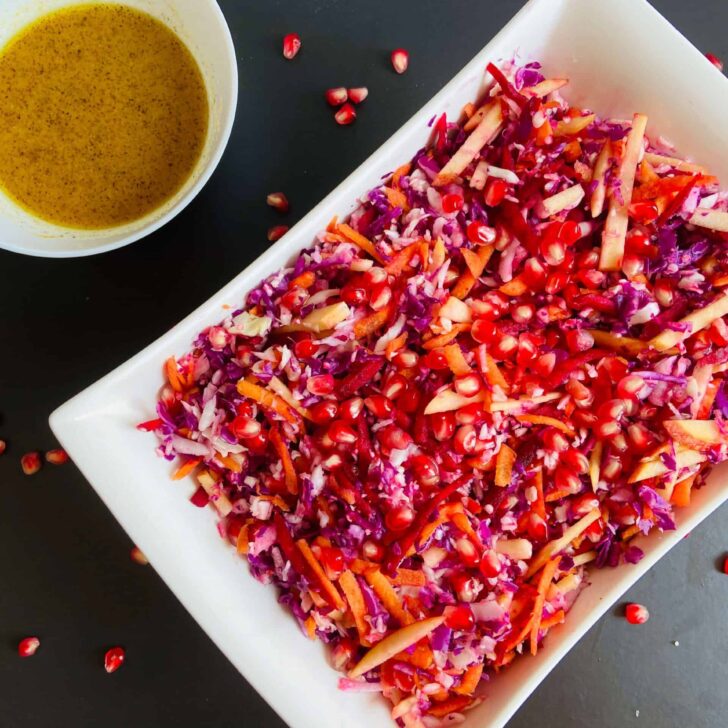 Colorful Pomegranate Coleslaw