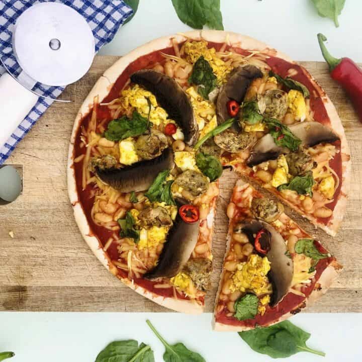 veggie breakfast pizza