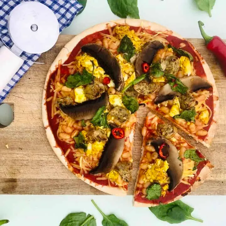 veggie breakfast pizza