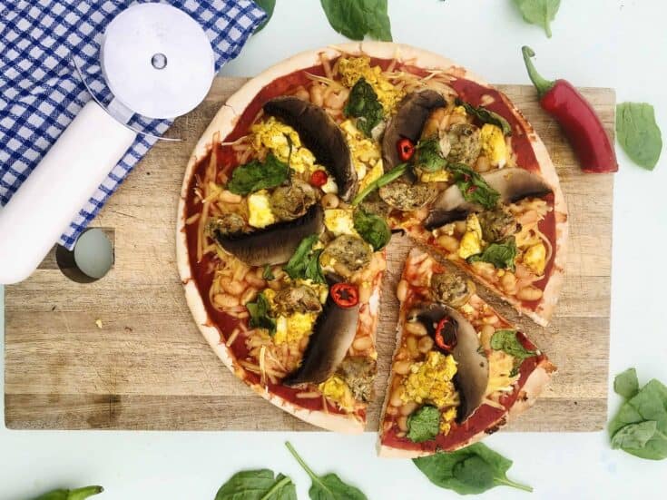 veggie breakfast pizza