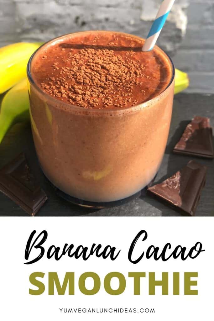 cacao powder banana smoothie