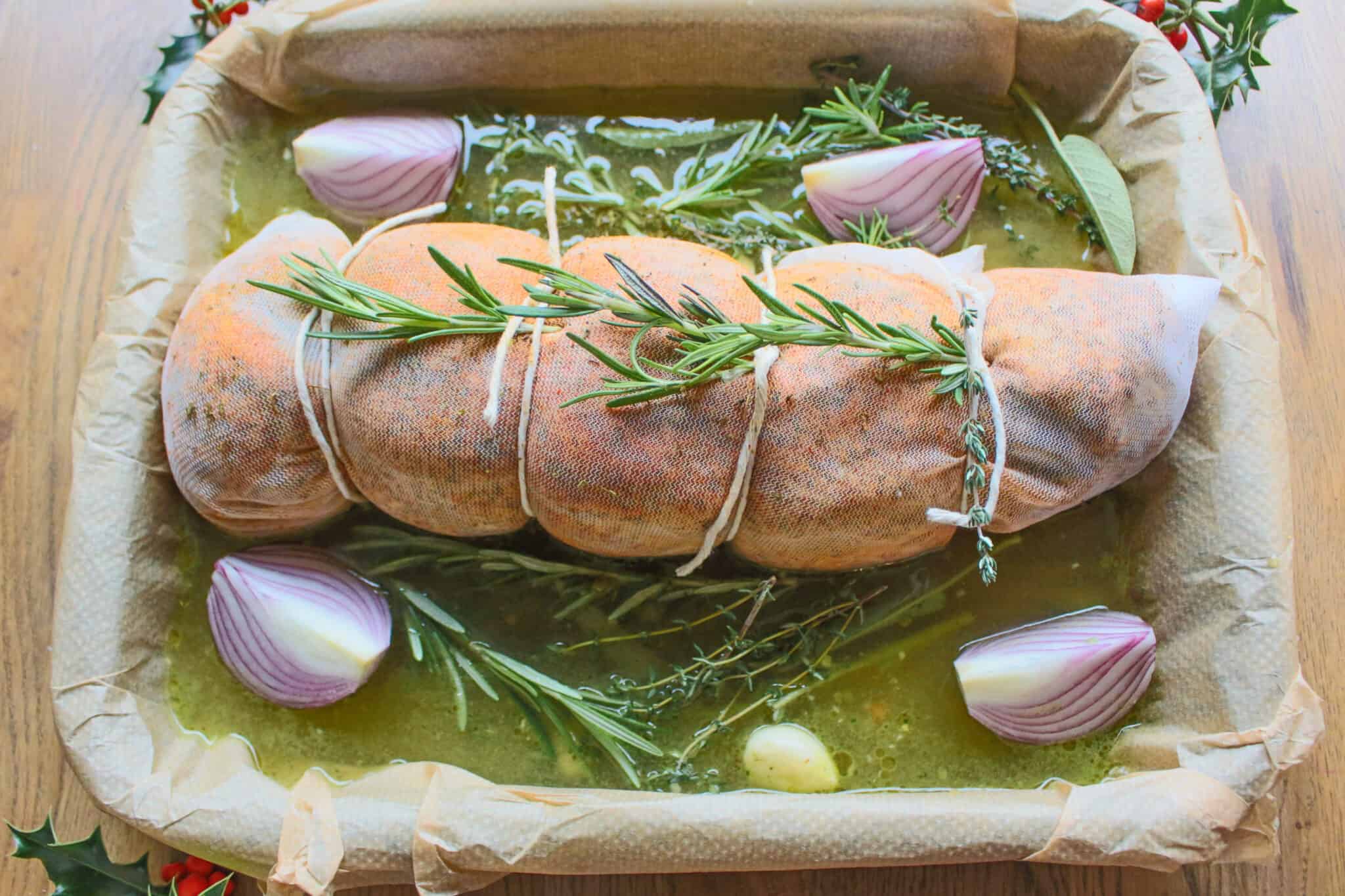 Succulent Roast Seitan Turkey Recipe for Thanksigiving or Christmas