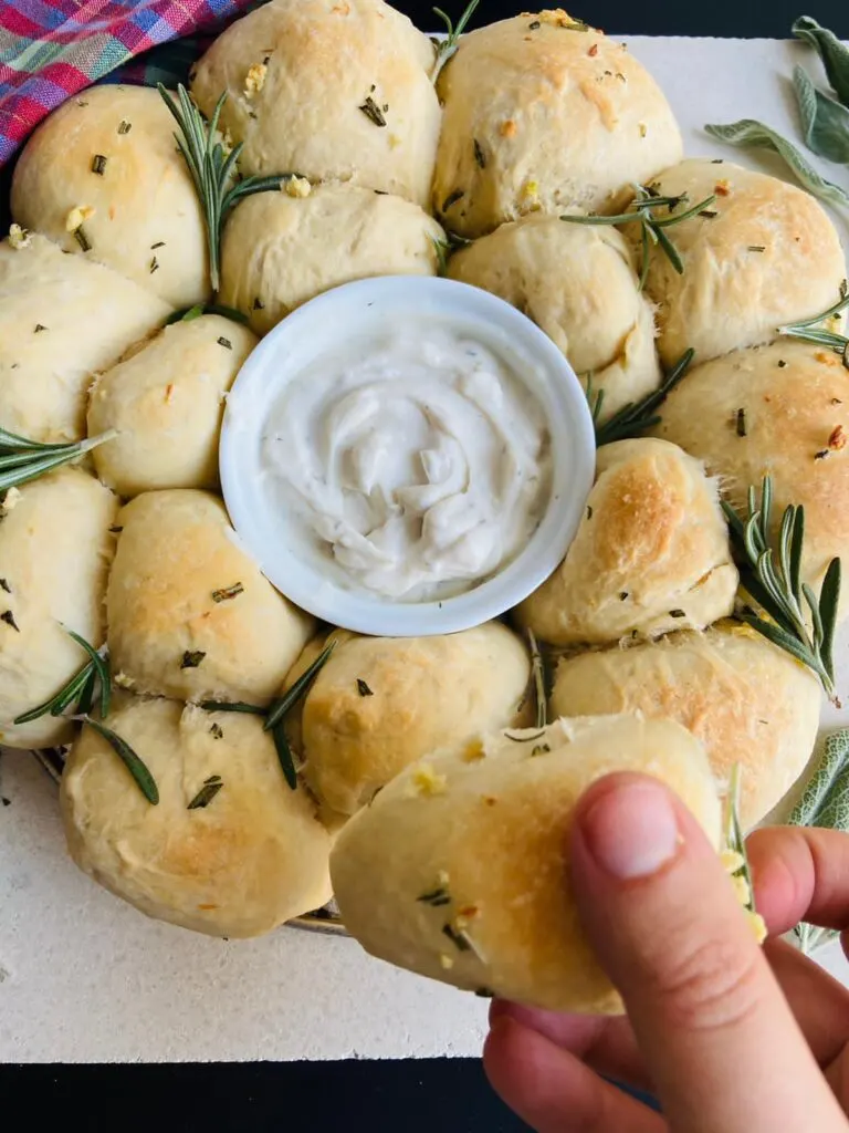 fluffy vegan rolls