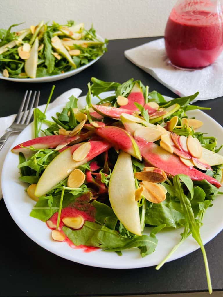 rocket salad with cherry vinaigrette