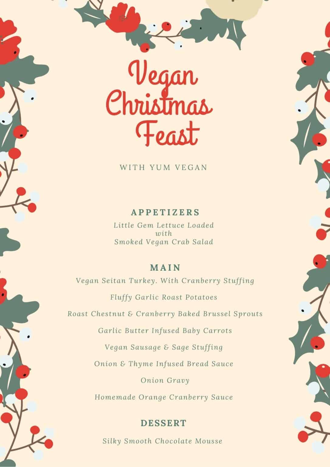 The Ultimate Vegan Christmas Menu With All The Trimmings!