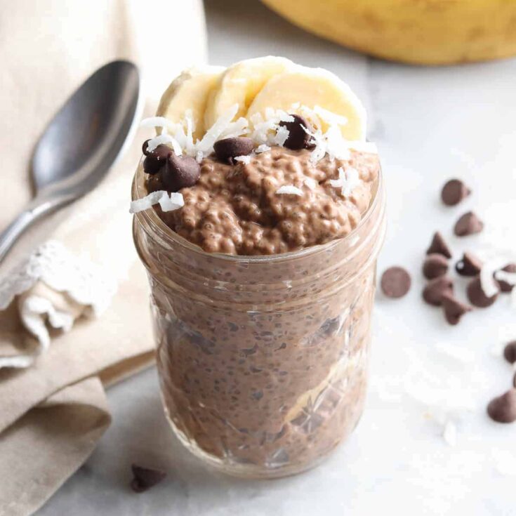 Image for Chocolate Chia Seed Pudding- Vegan Blueberry