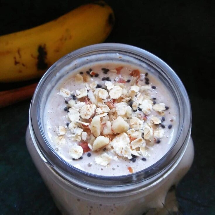 Image for Vegan Oats Banana Breakfast Smoothie Recipe