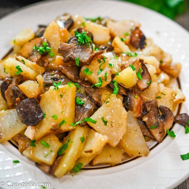 Image for Potatoes with Mushrooms (Vegan & Easy Recipe)