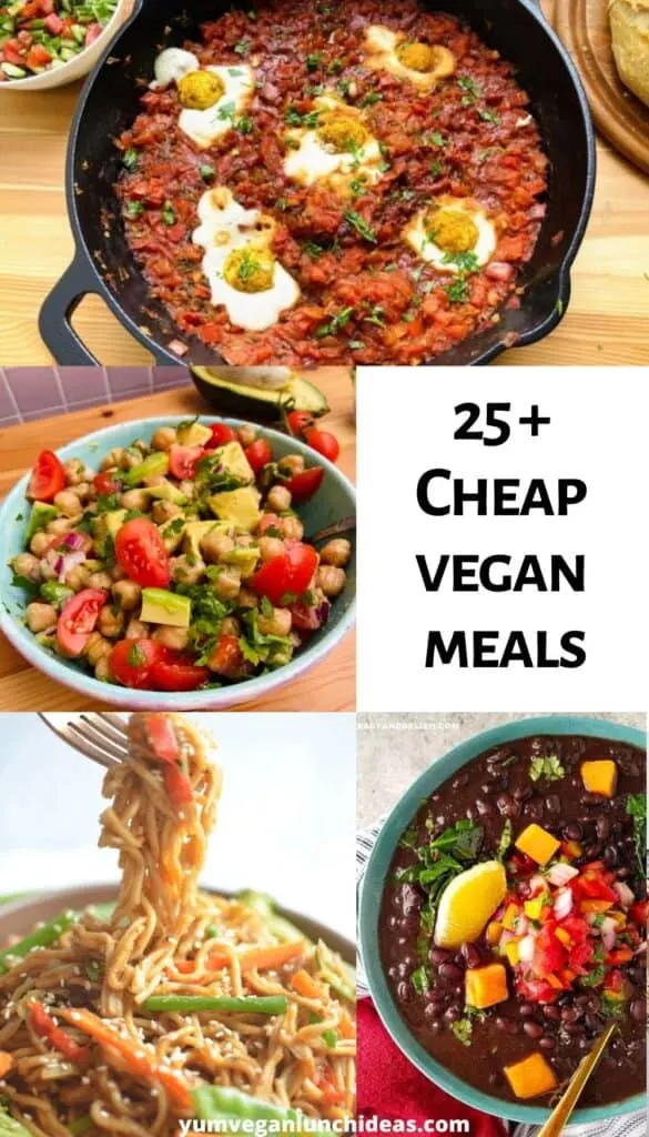 cheap vegan recipes pin
