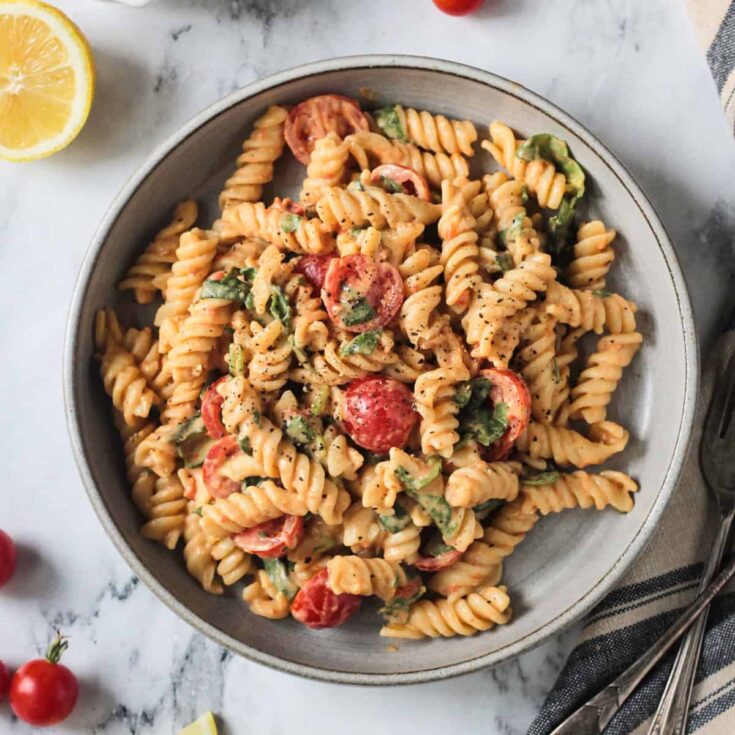 Image for Quick & Easy Hummus Pasta (One Pot)