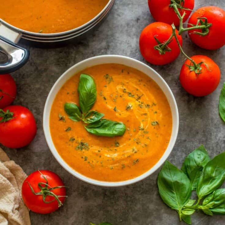 Image for Vegan Roasted Red Pepper Tomato Soup
