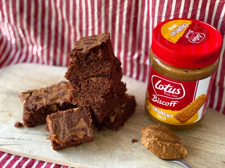 vegan biscoff brownies