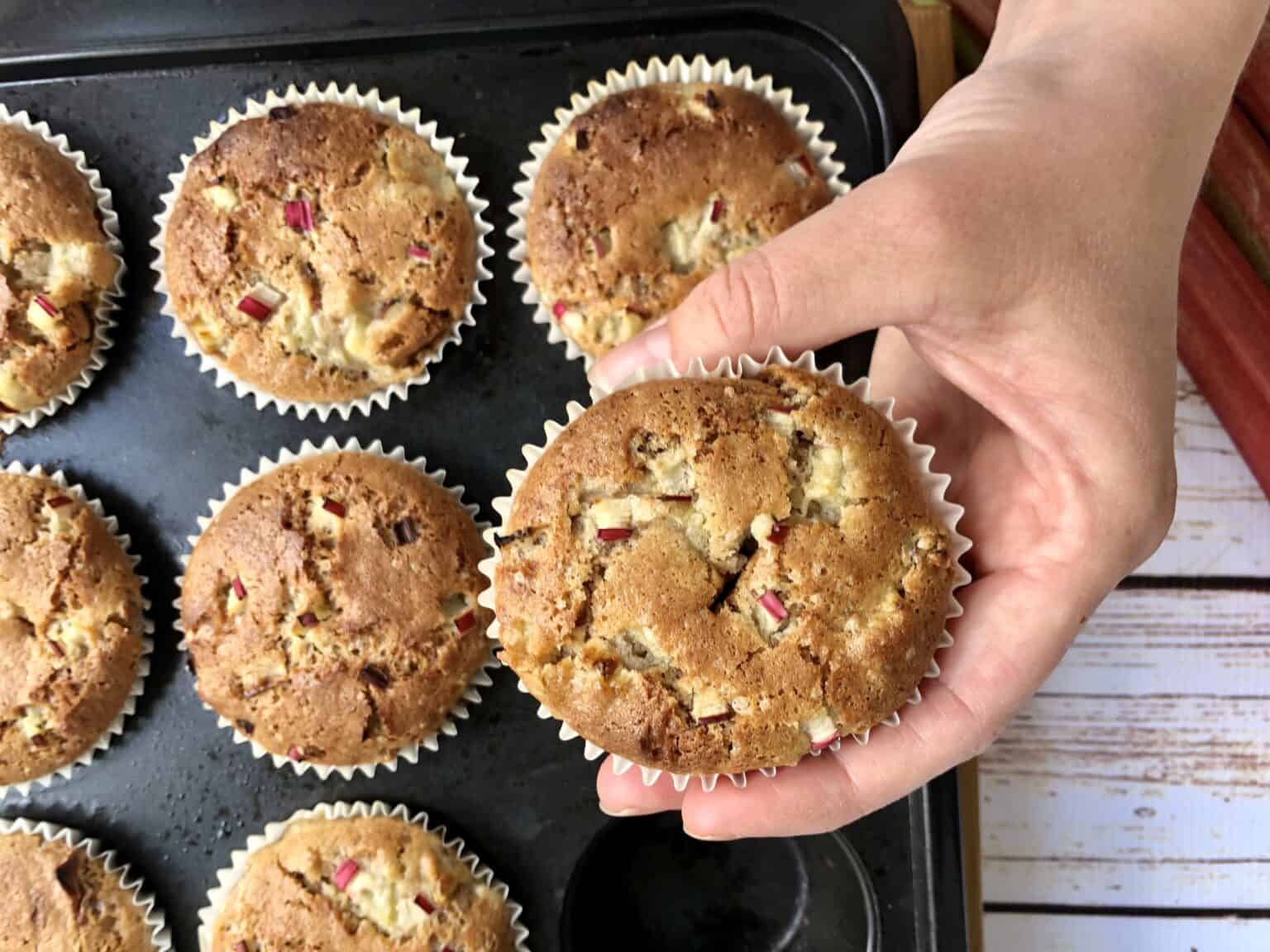 Vegan Gluten Free Rhubarb Muffins Buckwheat Rhubarb Muffin Recipe