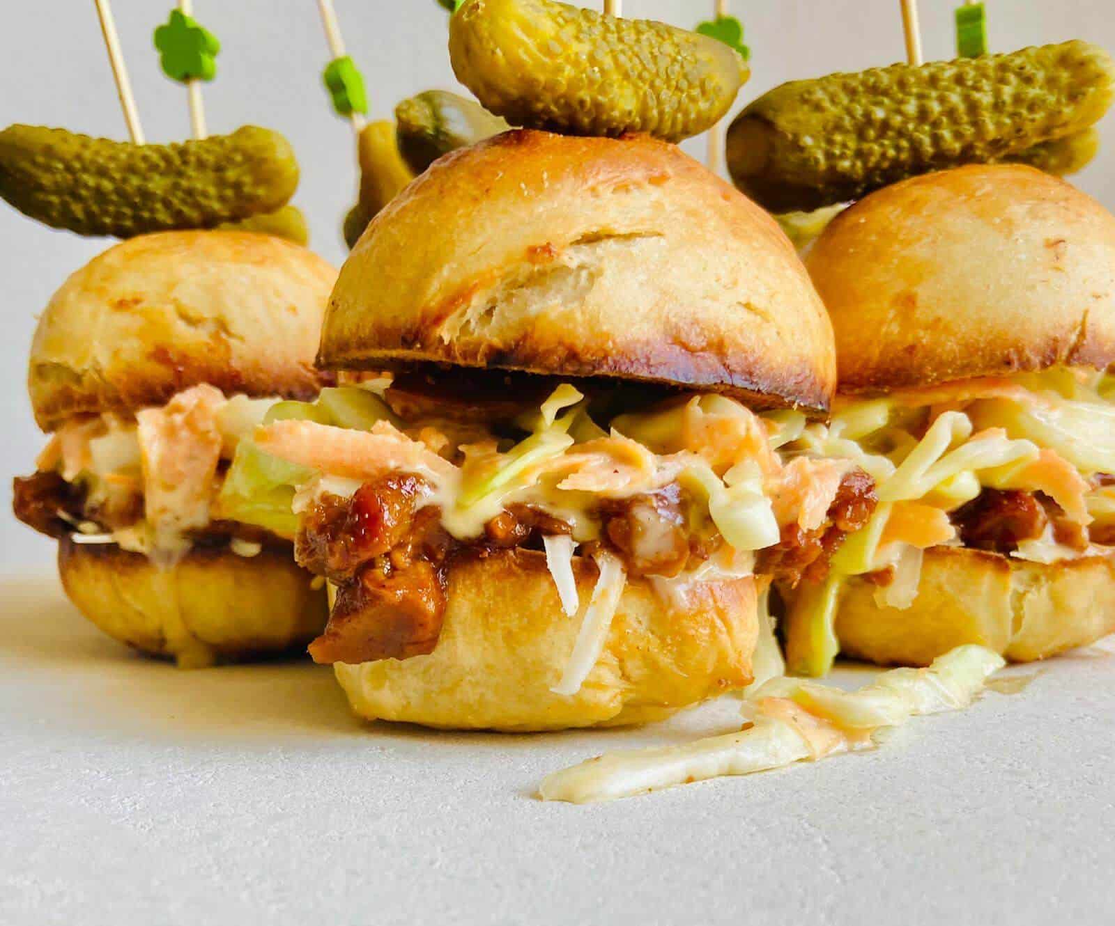 Vegan Sliders with Beer BBQ Seitan Yum Vegan Blog