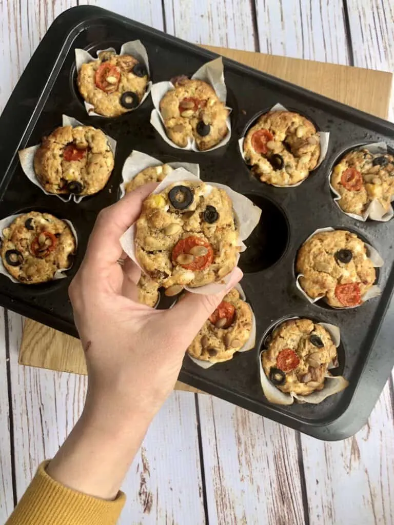 vegan pizza muffins