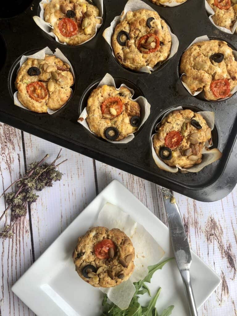 vegan pizza muffins