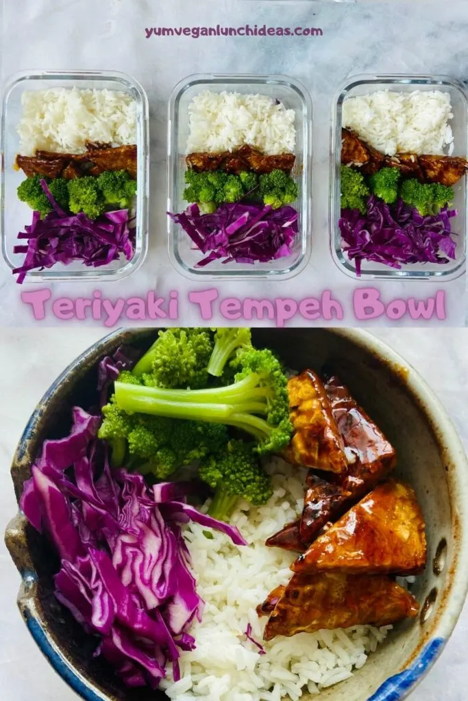 teriyaki tempeh bowl pin