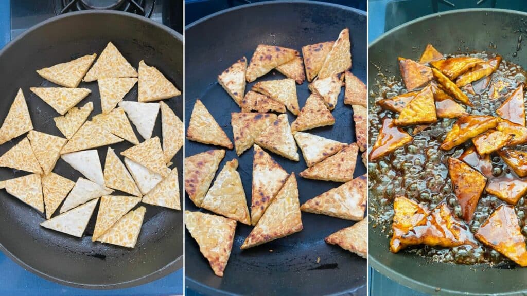 teriyaki tempeh cooking