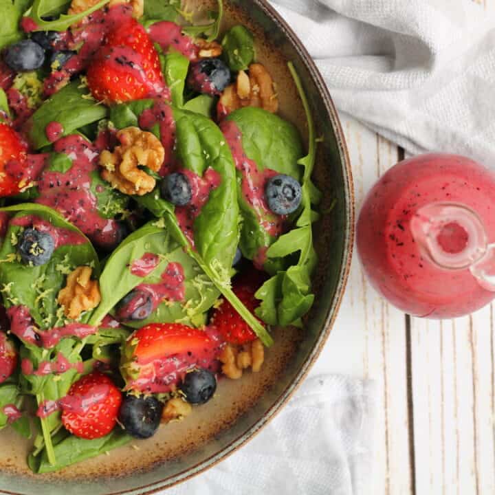 Blueberry Poppy Seed Dressing | Vegan Salad Dressing