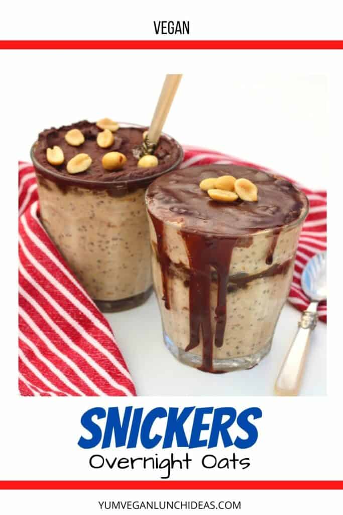 snickers overnight oats vegan